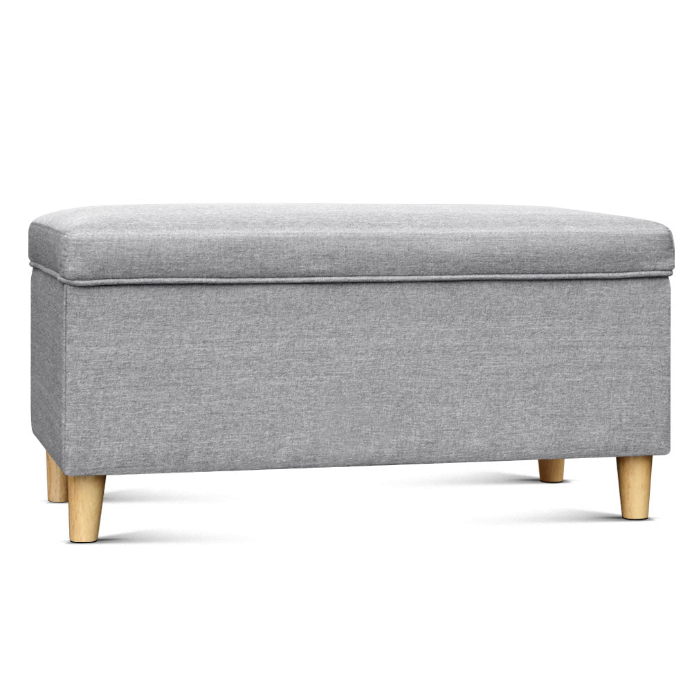 Ashley Rose Kids Storage Ottoman - Light Grey - Ashley Rose