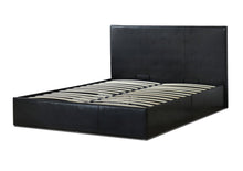 Load image into Gallery viewer, Bradford PU Leather Double Gas Lift Ottoman Storage Bed Black - Ashley Rose