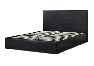 Bradford PU Leather King Gas Lift Ottoman Storage Bed Black - Ashley Rose