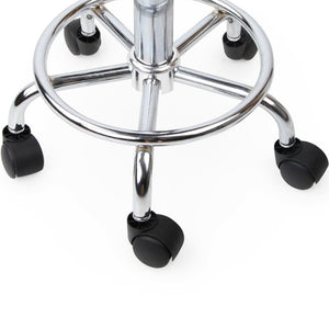 Ashley Rose PU Leather Swivel Salon Stool - White - Ashley Rose