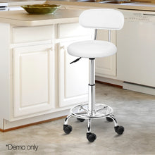 Load image into Gallery viewer, Ashley Rose PU Leather Swivel Salon Stool - White - Ashley Rose