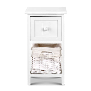 2 PCS Ariss Bedside Table - White - Ashley Rose