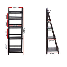 Load image into Gallery viewer, Ashley Rose Display Shelf 5 Tier Wooden Ladder Stand Storage Book Shelves Rack Coffee - Ashley Rose