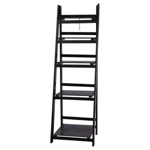 Ashley Rose Display Shelf 5 Tier Wooden Ladder Stand Storage Book Shelves Rack Coffee - Ashley Rose