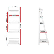 Load image into Gallery viewer, Ashley Rose Display Shelf 5 Tier Wooden Ladder Stand Storage Book Shelves Rack White - Ashley Rose