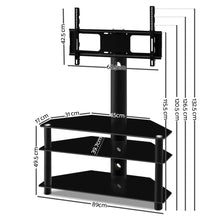 Load image into Gallery viewer, Ashley Rose 3 Tier Floor TV Stand with Bracket Shelf Mount - Ashley Rose