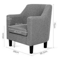 Load image into Gallery viewer, Ashley Rose Fabric Dining Armchair - Grey - Ashley Rose