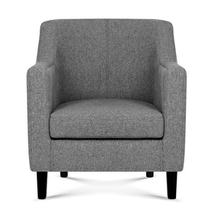 Ashley Rose Fabric Dining Armchair - Grey - Ashley Rose