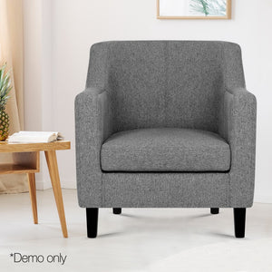 Ashley Rose Fabric Dining Armchair - Grey - Ashley Rose