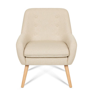 Ashley Rose Fabric Dining Armchair - Beige - Ashley Rose