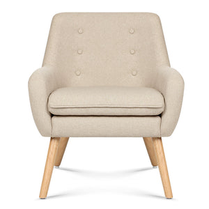 Ashley Rose Fabric Dining Armchair - Beige - Ashley Rose