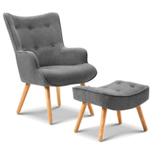 Load image into Gallery viewer, Ashley Rose Armchair and Ottoman - Grey - Ashley Rose