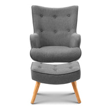 Load image into Gallery viewer, Ashley Rose Armchair and Ottoman - Grey - Ashley Rose