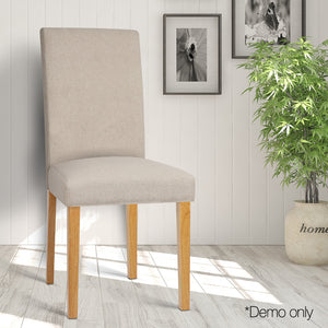 Ashley Rose Set of 2 Fabric Dining Chair - Beige - Ashley Rose