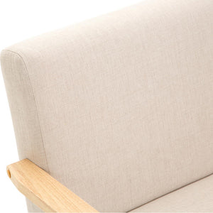 Ashley Rose 2 Seater Fabric Sofa Chair - Beige - Ashley Rose