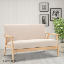 Load image into Gallery viewer, Ashley Rose 2 Seater Fabric Sofa Chair - Beige - Ashley Rose