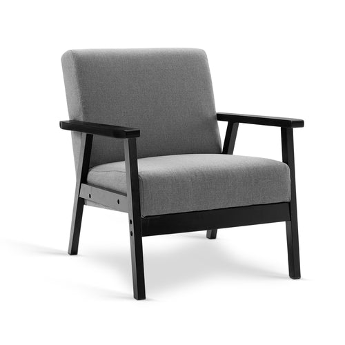 Ashley Rose Fabric Dining Armchair - Black & Grey - Ashley Rose