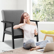 Load image into Gallery viewer, Ashley Rose Fabric Dining Armchair - Black &amp; Grey - Ashley Rose