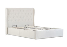 Load image into Gallery viewer, Cambridge Fabric King Gas Lift Ottoman Storage Bed Beige/Cream - Ashley Rose