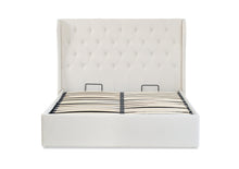 Load image into Gallery viewer, Cambridge Fabric King Gas Lift Ottoman Storage Bed Beige/Cream - Ashley Rose