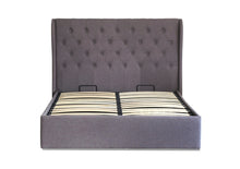 Load image into Gallery viewer, Cambridge Fabric King Gas Lift Ottoman Storage Bed Grey - Ashley Rose