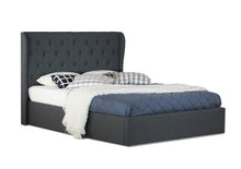 Load image into Gallery viewer, Cambridge Fabric Double Gas Lift Ottoman Storage Bed Charcoal - Ashley Rose