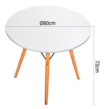 Load image into Gallery viewer, Ashley Rose Round Wooden Dining Table - White - Ashley Rose