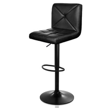 Load image into Gallery viewer, Ashley Rose Set of 2 PU Leather Gas Lift Bar Stools - Black - Ashley Rose