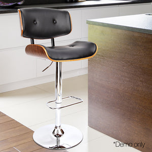 Ashley Rose Wooden Gas Lift  Bar Stools - Black - Ashley Rose