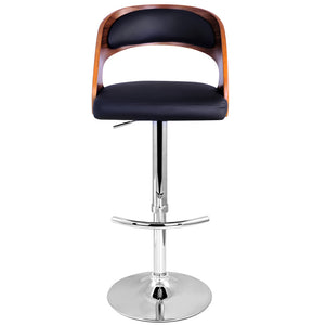 Ashley Rose Wooden Gas Lift  Bar Stools - Black - Ashley Rose