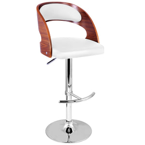 Ashley Rose Wooden Gas Lift  Bar Stools - White - Ashley Rose