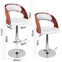 Load image into Gallery viewer, Ashley Rose Wooden Gas Lift  Bar Stools - White - Ashley Rose