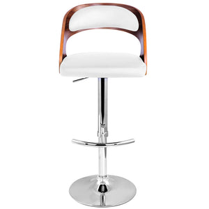 Ashley Rose Wooden Gas Lift  Bar Stools - White - Ashley Rose