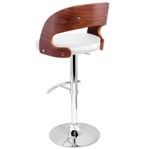 Ashley Rose Wooden Gas Lift  Bar Stools - White - Ashley Rose