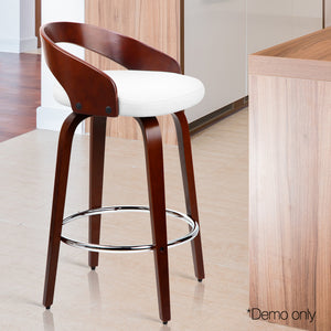 Ashley Rose Set of 2 Wooden Bar Stools - White - Ashley Rose