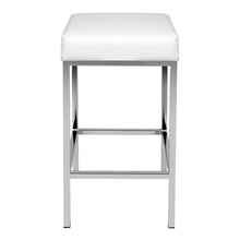 Load image into Gallery viewer, Ashley Rose Set of 2 PU Leather Backless Bar Stools - White - Ashley Rose