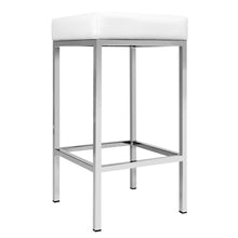 Load image into Gallery viewer, Ashley Rose Set of 2 PU Leather Backless Bar Stools - White - Ashley Rose