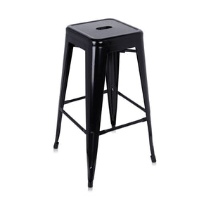 Ashley Rose Set of 2 Metal Backless Stools - Black - Ashley Rose