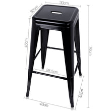 Load image into Gallery viewer, Ashley Rose Set of 2 Metal Backless Stools - Black - Ashley Rose