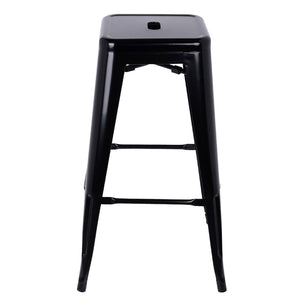 Ashley Rose Set of 2 Metal Backless Stools - Black - Ashley Rose