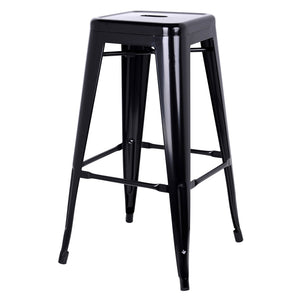 Ashley Rose Set of 2 Metal Backless Stools - Black - Ashley Rose