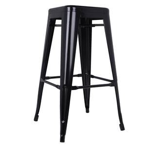 Ashley Rose Set of 2 Metal Backless Stools - Black - Ashley Rose