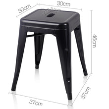 Load image into Gallery viewer, Ashley Rose Set of 4 Metal Backless Bar Stools - Black - Ashley Rose