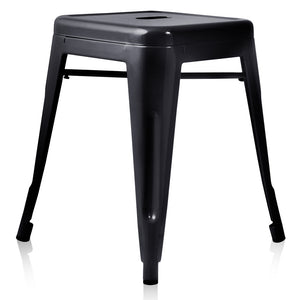 Ashley Rose Set of 4 Metal Backless Bar Stools - Black - Ashley Rose