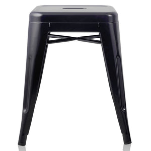 Ashley Rose Set of 4 Metal Backless Bar Stools - Black - Ashley Rose