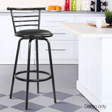 Load image into Gallery viewer, Ashley Rose Set of 2 PU Leather Bar Stools - Black - Ashley Rose