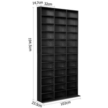 Load image into Gallery viewer, Ashley Rose Adjustable Book Storage Shelf Rack Unit - Black - Ashley Rose