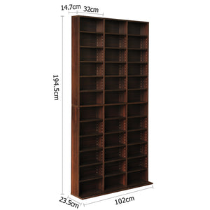 Ashley Rose Adjustable Book Storage Shelf Rack Unit - Expresso - Ashley Rose