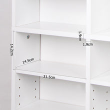 Load image into Gallery viewer, Ashley Rose Adjustable Book Storage Shelf Rack Unit - White - Ashley Rose