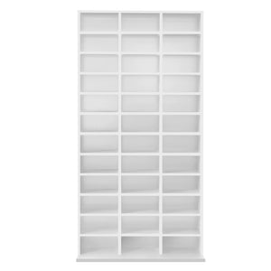 Ashley Rose Adjustable Book Storage Shelf Rack Unit - White - Ashley Rose